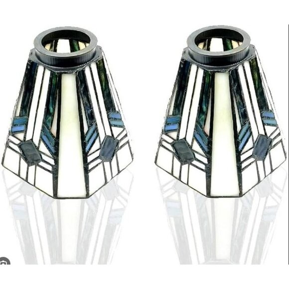 Westinghouse Other - Westinghouse 8112100 2-1/4" Square Tiffany Lamp Shade Art Deco Pack of 2
